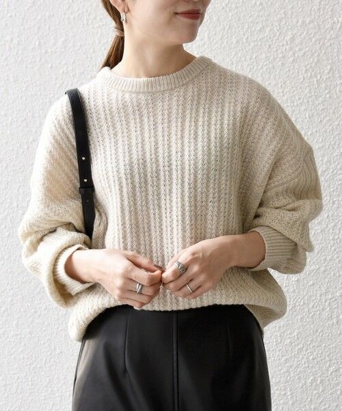 SHIPS / シップス ニット・セーター | 《一部追加予約》SHIPS any: リブ タック編み クルーネック ボタン ニット プルオーバー | 詳細4