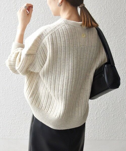 SHIPS / シップス ニット・セーター | 《一部追加予約》SHIPS any: リブ タック編み クルーネック ボタン ニット プルオーバー | 詳細5