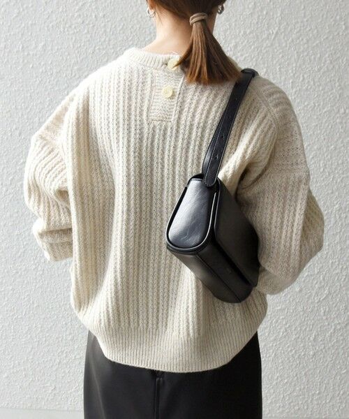 SHIPS / シップス ニット・セーター | 《一部追加予約》SHIPS any: リブ タック編み クルーネック ボタン ニット プルオーバー | 詳細6