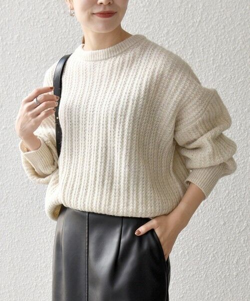 SHIPS / シップス ニット・セーター | 《一部追加予約》SHIPS any: リブ タック編み クルーネック ボタン ニット プルオーバー | 詳細7