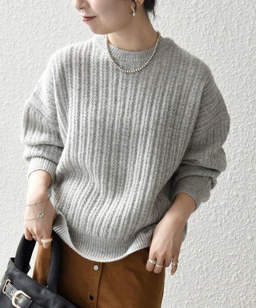 SHIPS / シップス ニット・セーター | 《一部追加予約》SHIPS any: リブ タック編み クルーネック ボタン ニット プルオーバー | 詳細16