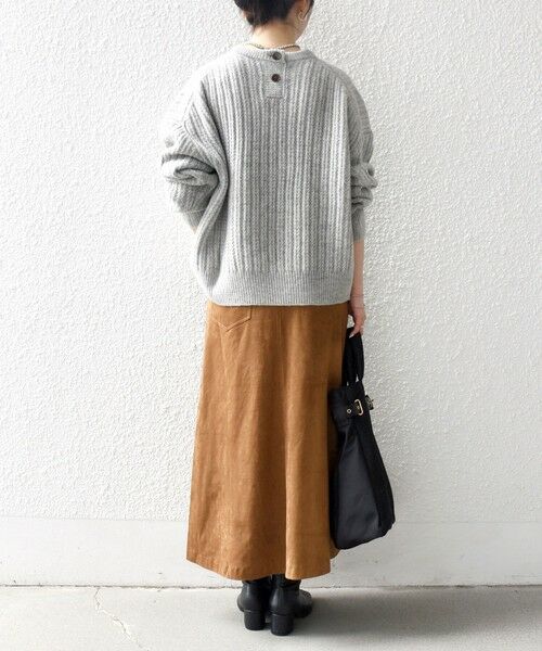 SHIPS / シップス ニット・セーター | 《一部追加予約》SHIPS any: リブ タック編み クルーネック ボタン ニット プルオーバー | 詳細11