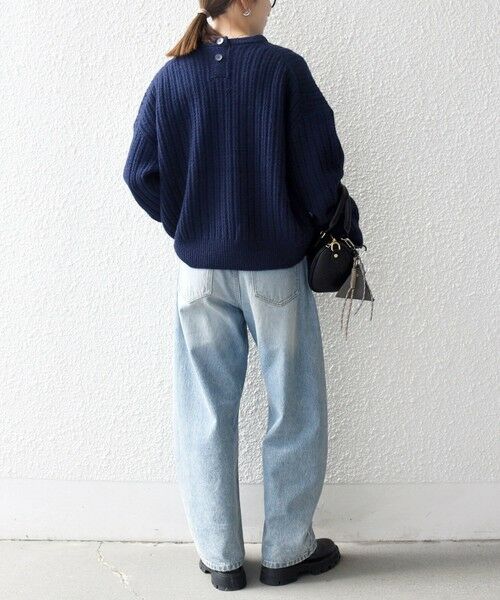 SHIPS / シップス ニット・セーター | 《一部追加予約》SHIPS any: リブ タック編み クルーネック ボタン ニット プルオーバー | 詳細25