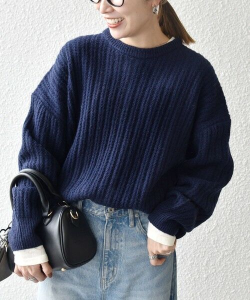 SHIPS / シップス ニット・セーター | 《一部追加予約》SHIPS any: リブ タック編み クルーネック ボタン ニット プルオーバー | 詳細27