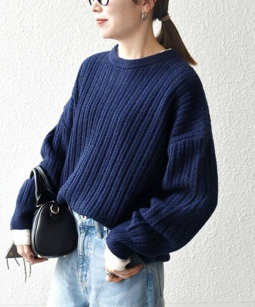 SHIPS / シップス ニット・セーター | 《一部追加予約》SHIPS any: リブ タック編み クルーネック ボタン ニット プルオーバー | 詳細28