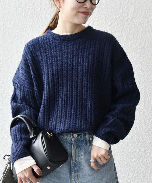 SHIPS / シップス ニット・セーター | 《一部追加予約》SHIPS any: リブ タック編み クルーネック ボタン ニット プルオーバー | 詳細30