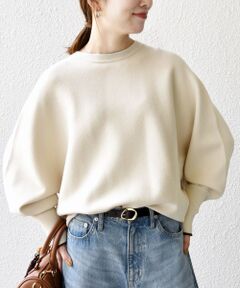 SHIPS / シップス ニット・セーター | 《追加予約》SHIPS any:〈手洗い可能〉ダブルフェイス ボリュームスリーブ ニット プルオーバー