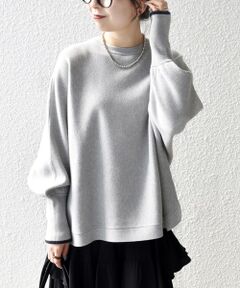 SHIPS / シップス ニット・セーター | 《追加予約》SHIPS any:〈手洗い可能〉ダブルフェイス ボリュームスリーブ ニット プルオーバー