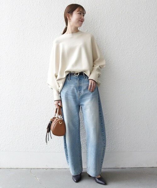 SHIPS / シップス ニット・セーター | 《追加予約》SHIPS any:〈手洗い可能〉ダブルフェイス ボリュームスリーブ ニット プルオーバー | 詳細1