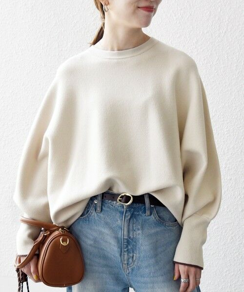 SHIPS / シップス ニット・セーター | 《追加予約》SHIPS any:〈手洗い可能〉ダブルフェイス ボリュームスリーブ ニット プルオーバー | 詳細4