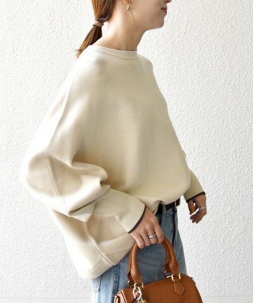 SHIPS / シップス ニット・セーター | 《追加予約》SHIPS any:〈手洗い可能〉ダブルフェイス ボリュームスリーブ ニット プルオーバー | 詳細5