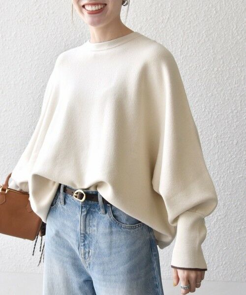 SHIPS / シップス ニット・セーター | 《追加予約》SHIPS any:〈手洗い可能〉ダブルフェイス ボリュームスリーブ ニット プルオーバー | 詳細9