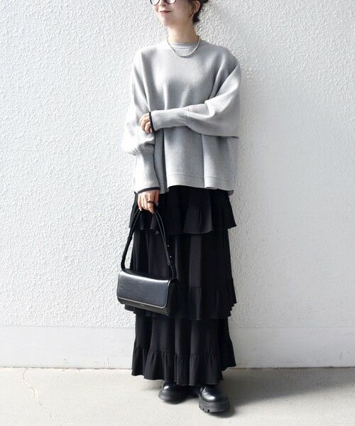 SHIPS / シップス ニット・セーター | 《追加予約》SHIPS any:〈手洗い可能〉ダブルフェイス ボリュームスリーブ ニット プルオーバー | 詳細12