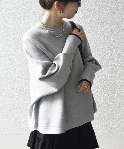 SHIPS / シップス ニット・セーター | 《追加予約》SHIPS any:〈手洗い可能〉ダブルフェイス ボリュームスリーブ ニット プルオーバー | 詳細15