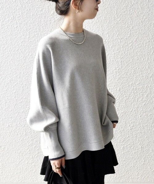 SHIPS / シップス ニット・セーター | 《追加予約》SHIPS any:〈手洗い可能〉ダブルフェイス ボリュームスリーブ ニット プルオーバー | 詳細17