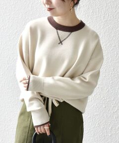 SHIPS any:〈手洗い可能〉ダブルフェイス Vガゼット ニット プルオーバー