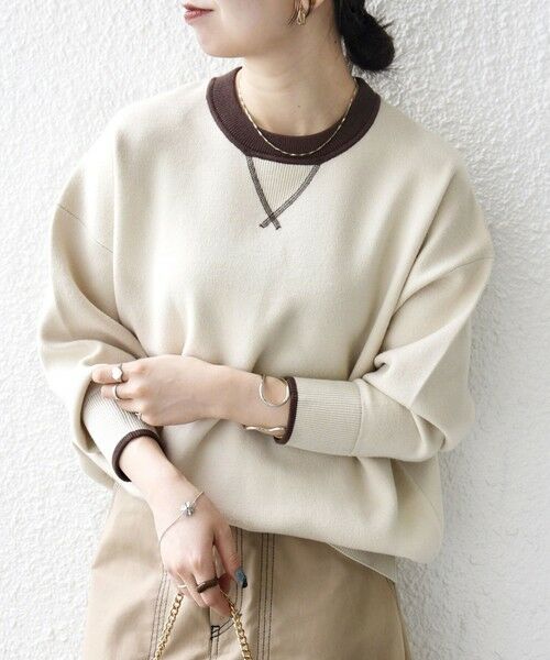 SHIPS / シップス ニット・セーター | SHIPS any:〈手洗い可能〉ダブルフェイス Vガゼット ニット プルオーバー | 詳細14