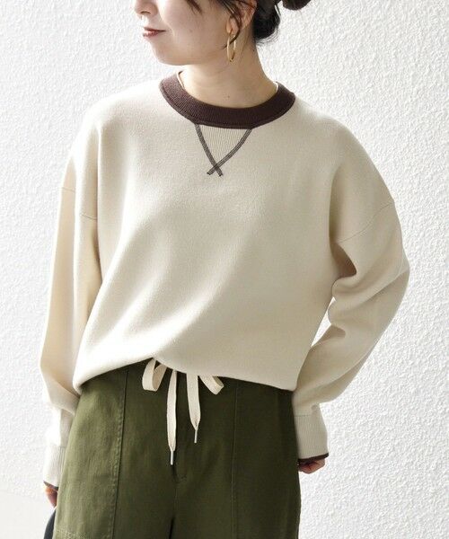 SHIPS / シップス ニット・セーター | SHIPS any:〈手洗い可能〉ダブルフェイス Vガゼット ニット プルオーバー | 詳細3