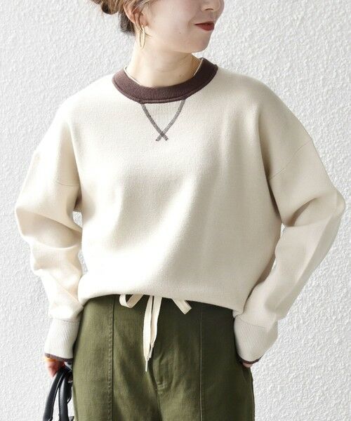 SHIPS / シップス ニット・セーター | SHIPS any:〈手洗い可能〉ダブルフェイス Vガゼット ニット プルオーバー | 詳細4