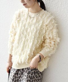 SHIPS / シップス ニット・セーター | SHIPS any:〈手洗い可能〉フリンジ デザイン ニット プルオーバー