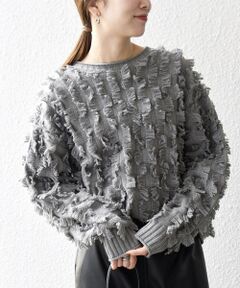 SHIPS / シップス ニット・セーター | SHIPS any:〈手洗い可能〉フリンジ デザイン ニット プルオーバー