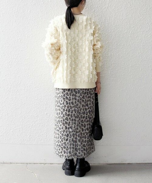 SHIPS / シップス ニット・セーター | SHIPS any:〈手洗い可能〉フリンジ デザイン ニット プルオーバー | 詳細2