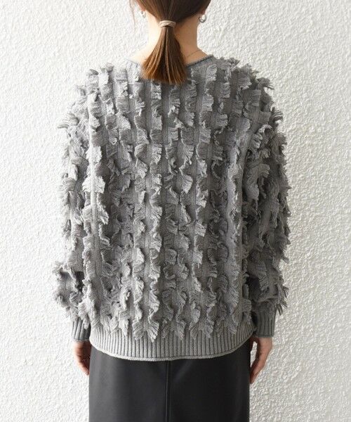 SHIPS / シップス ニット・セーター | SHIPS any:〈手洗い可能〉フリンジ デザイン ニット プルオーバー | 詳細17