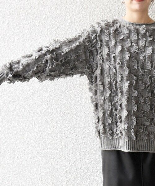 SHIPS / シップス ニット・セーター | SHIPS any:〈手洗い可能〉フリンジ デザイン ニット プルオーバー | 詳細18