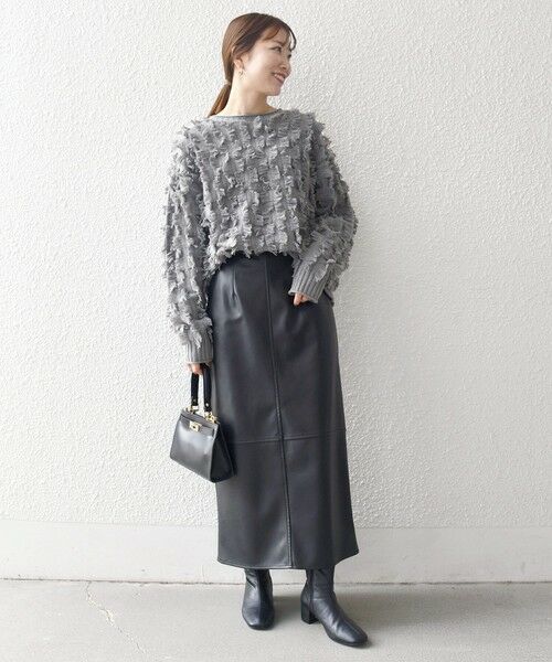 SHIPS / シップス ニット・セーター | SHIPS any:〈手洗い可能〉フリンジ デザイン ニット プルオーバー | 詳細9