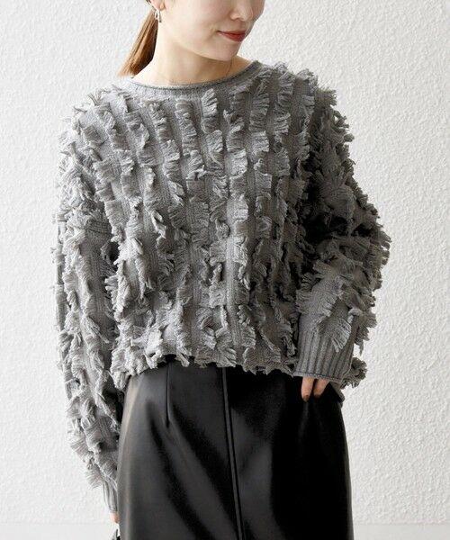 SHIPS / シップス ニット・セーター | SHIPS any:〈手洗い可能〉フリンジ デザイン ニット プルオーバー | 詳細11