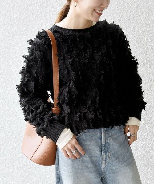 SHIPS / シップス ニット・セーター | SHIPS any:〈手洗い可能〉フリンジ デザイン ニット プルオーバー | 詳細28