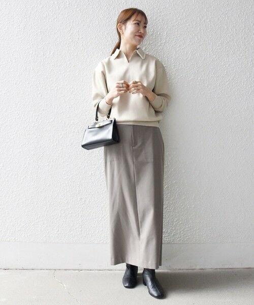 SHIPS / シップス ニット・セーター | SHIPS any:〈手洗い可能〉パール モチーフ 襟付き スキッパー ニット プルオーバー | 詳細1