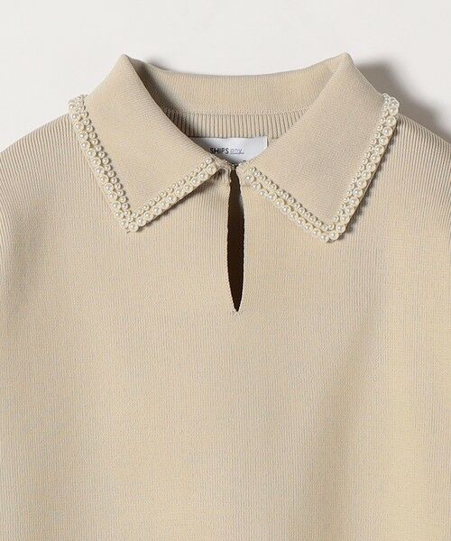 SHIPS / シップス ニット・セーター | SHIPS any:〈手洗い可能〉パール モチーフ 襟付き スキッパー ニット プルオーバー | 詳細10