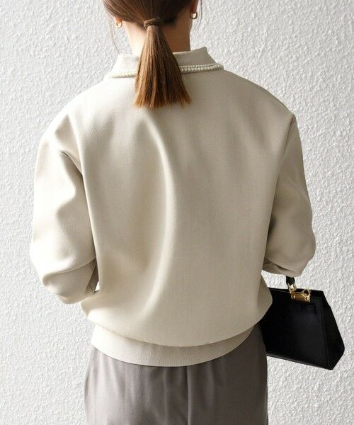 SHIPS / シップス ニット・セーター | SHIPS any:〈手洗い可能〉パール モチーフ 襟付き スキッパー ニット プルオーバー | 詳細6