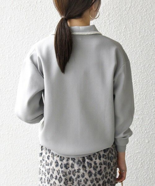 SHIPS / シップス ニット・セーター | SHIPS any:〈手洗い可能〉パール モチーフ 襟付き スキッパー ニット プルオーバー | 詳細22