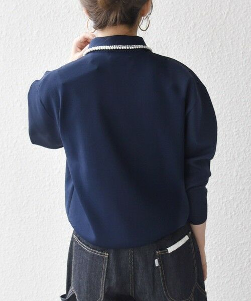 SHIPS / シップス ニット・セーター | SHIPS any:〈手洗い可能〉パール モチーフ 襟付き スキッパー ニット プルオーバー | 詳細29