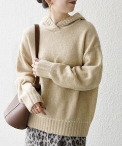 SHIPS / シップス ニット・セーター | SHIPS any:〈手洗い可能〉ステッチ デザイン フーディー ルーズ ニット