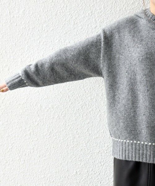 SHIPS / シップス ニット・セーター | SHIPS any:〈手洗い可能〉ステッチ デザイン フーディー ルーズ ニット | 詳細13