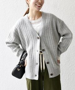 SHIPS / シップス カーディガン・ボレロ | SHIPS any: リブ タック編み Vネック ルーズ ニット カーディガン