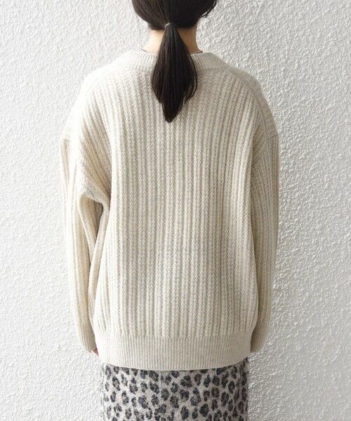 SHIPS / シップス カーディガン・ボレロ | SHIPS any: リブ タック編み Vネック ルーズ ニット カーディガン | 詳細12