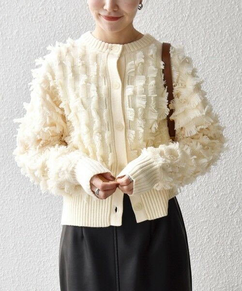SHIPS / シップス カーディガン・ボレロ | SHIPS any:〈手洗い可能〉フリンジ デザイン ドルマン ニット カーディガン | 詳細6