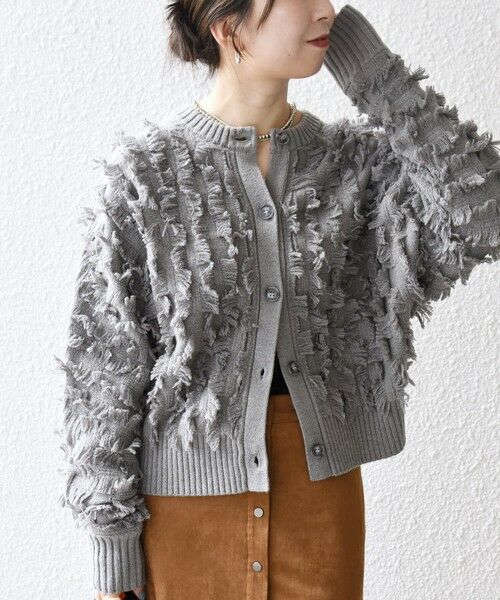 SHIPS / シップス カーディガン・ボレロ | SHIPS any:〈手洗い可能〉フリンジ デザイン ドルマン ニット カーディガン | 詳細15