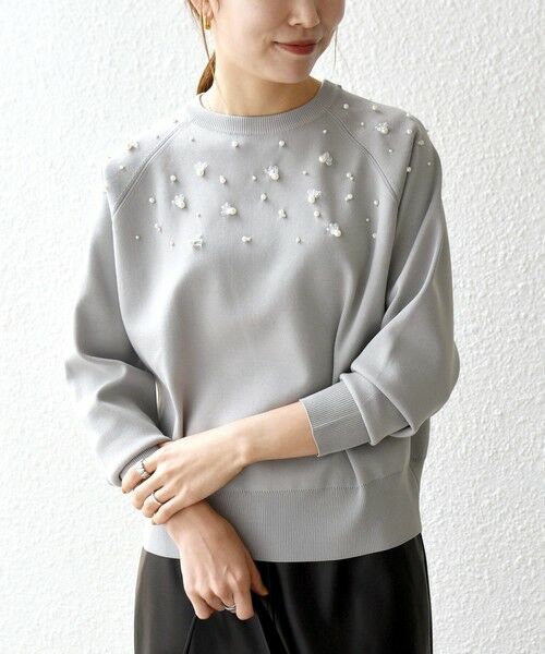 SHIPS / シップス ニット・セーター | SHIPS any:〈手洗い可能〉パールモチーフ ビジュー クルーネック ニット | 詳細16