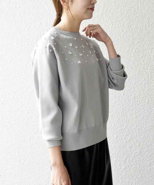 SHIPS / シップス ニット・セーター | SHIPS any:〈手洗い可能〉パールモチーフ ビジュー クルーネック ニット | 詳細17