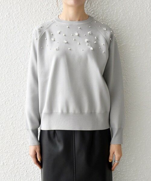 SHIPS / シップス ニット・セーター | SHIPS any:〈手洗い可能〉パールモチーフ ビジュー クルーネック ニット | 詳細21