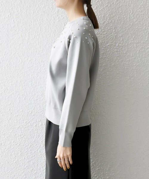 SHIPS / シップス ニット・セーター | SHIPS any:〈手洗い可能〉パールモチーフ ビジュー クルーネック ニット | 詳細22