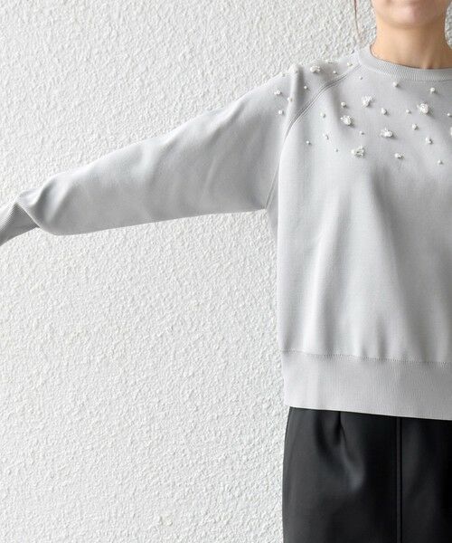 SHIPS / シップス ニット・セーター | SHIPS any:〈手洗い可能〉パールモチーフ ビジュー クルーネック ニット | 詳細24