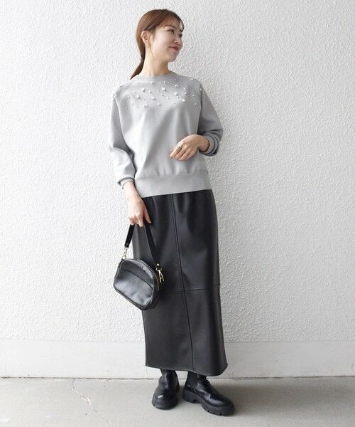 SHIPS / シップス ニット・セーター | SHIPS any:〈手洗い可能〉パールモチーフ ビジュー クルーネック ニット | 詳細13