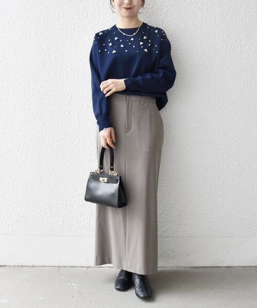 SHIPS / シップス ニット・セーター | SHIPS any:〈手洗い可能〉パールモチーフ ビジュー クルーネック ニット | 詳細25