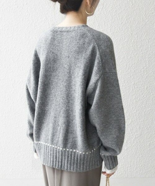 SHIPS / シップス カーディガン・ボレロ | 《一部追加予約》SHIPS any:〈手洗い可能〉ステッチ デザイン ルーズ ニット カーディガン | 詳細7